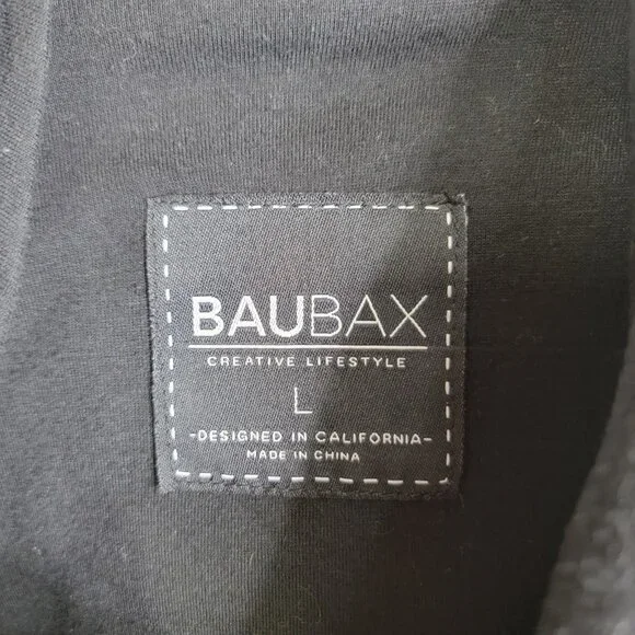 BAUBAX Women's Hooded Travel Hoodie Pockets Comfy Full Zip Size Large Jet Setter - Picture 3 of 8